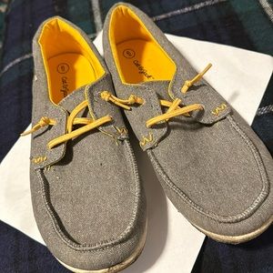 Gray slip on shoes, casual